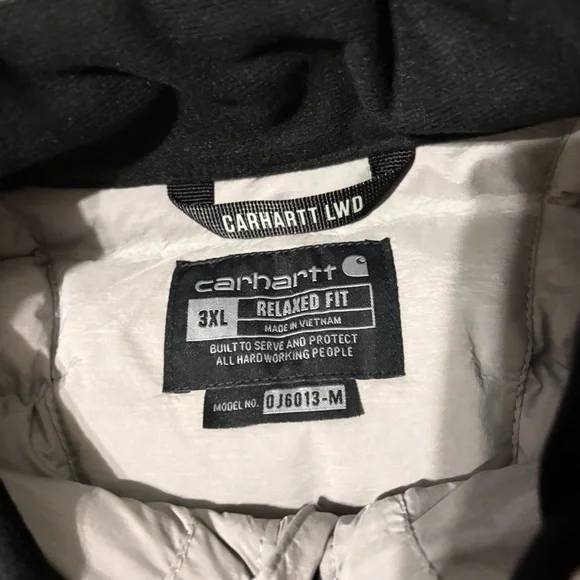 Carhartt Men's Light Gray Puffer Jacket - Picture 6 of 7